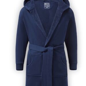 Men's “Dude Robe” Classic Navy Hooded Robe